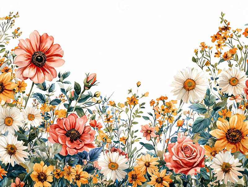 高清大图下载【趣麦麦图】水彩花卉23