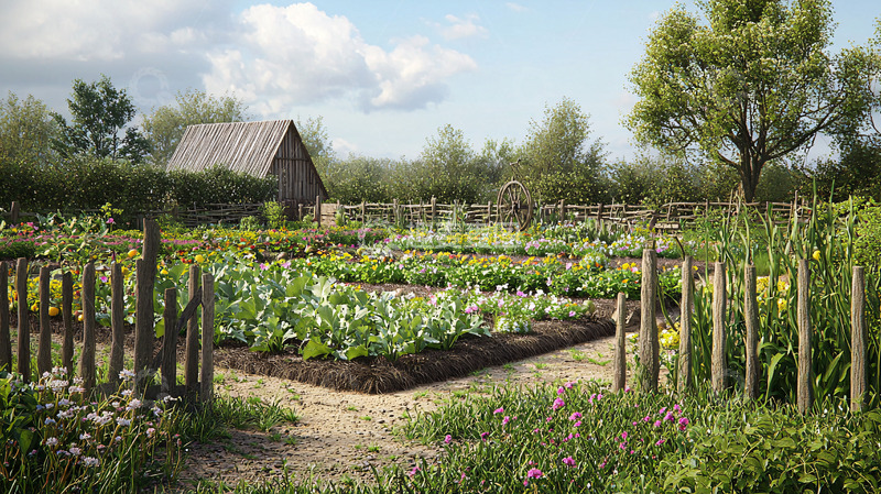 高清大图下载【趣麦麦图】乡村田园蔬菜园