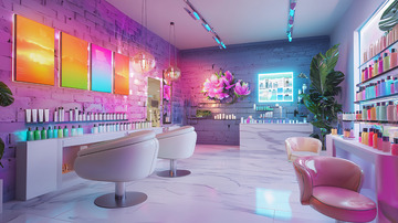 霓虹灯美发沙龙