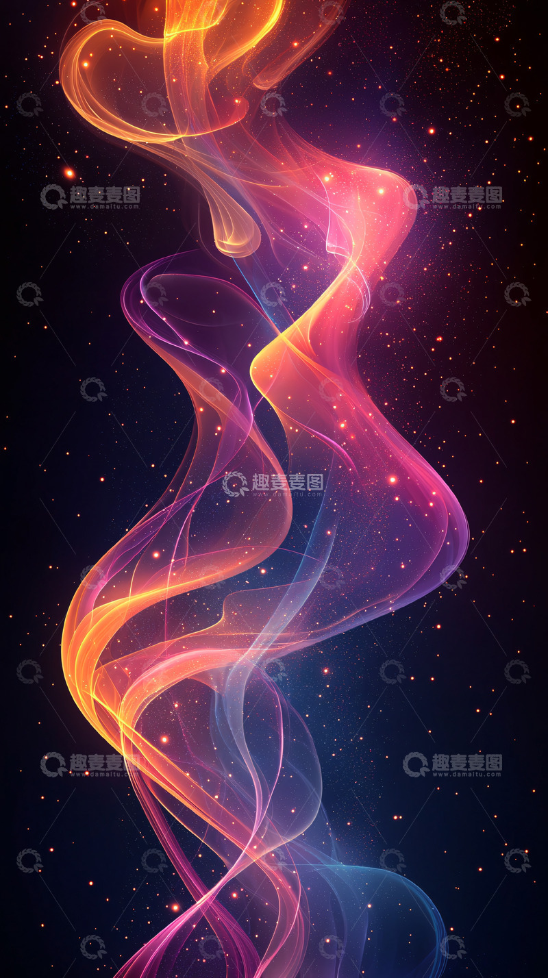 高清大图下载【趣麦麦图】彩色烟雾抽象背景