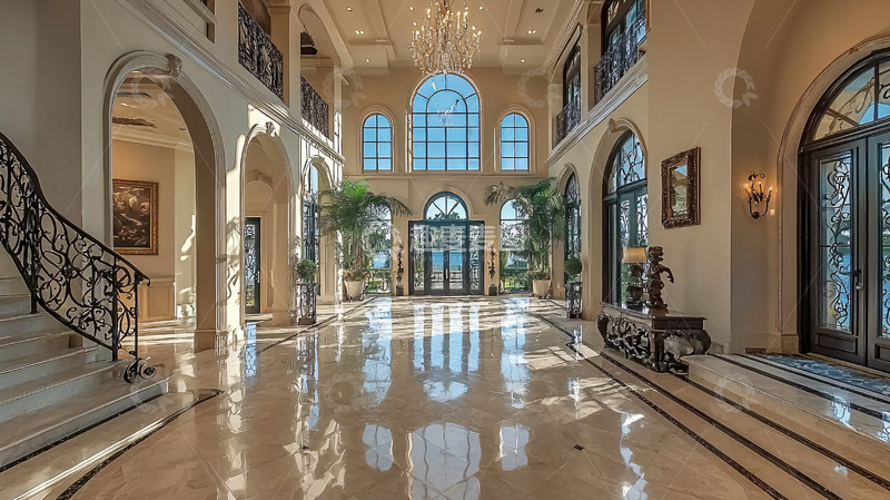 高清大图下载【趣麦麦图】豪宅大堂入口处