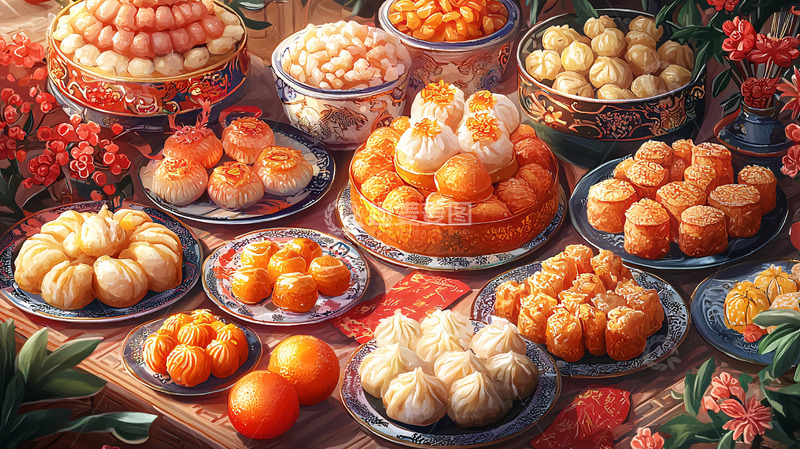 高清大图下载【趣麦麦图】中式糕点
