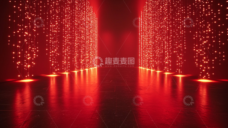 高清大图下载【趣麦麦图】红色灯光通道