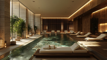 高级酒店室内泳池