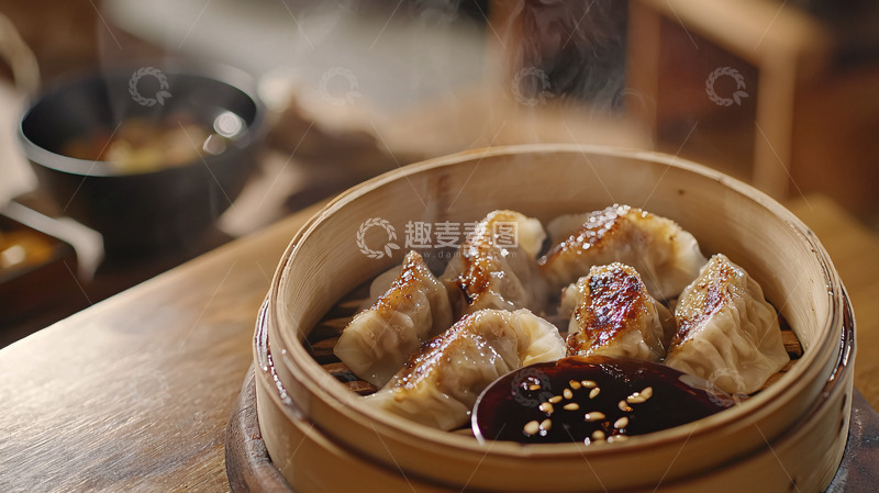 高清大图下载【趣麦麦图】蒸笼饺子
