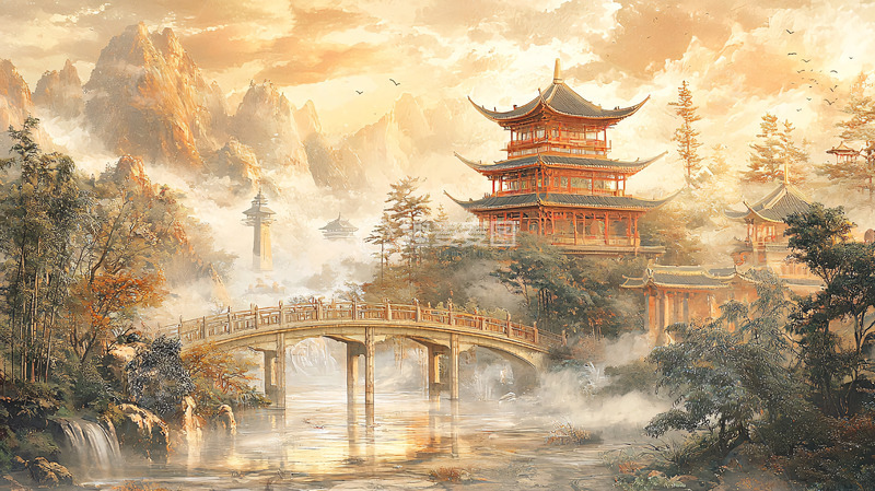 高清大图下载【趣麦麦图】东方古典建筑