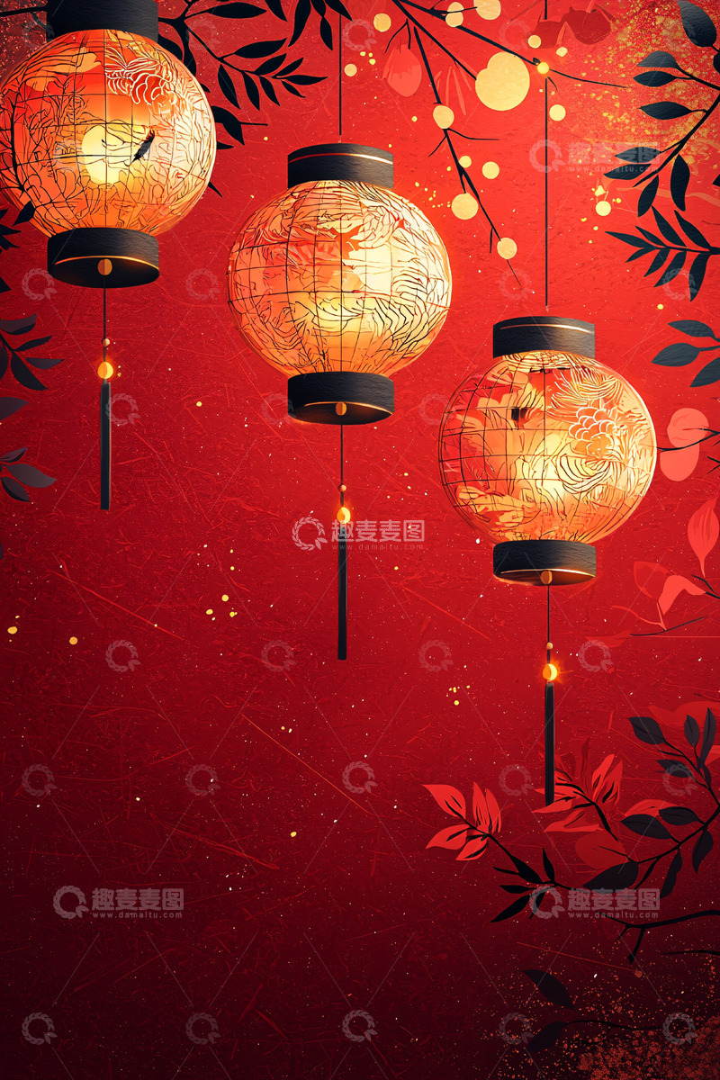 高清大图下载【趣麦麦图】节日灯笼