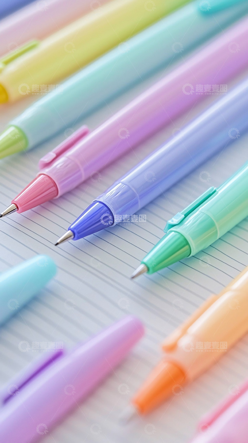 高清大图下载【趣麦麦图】糖果色水笔