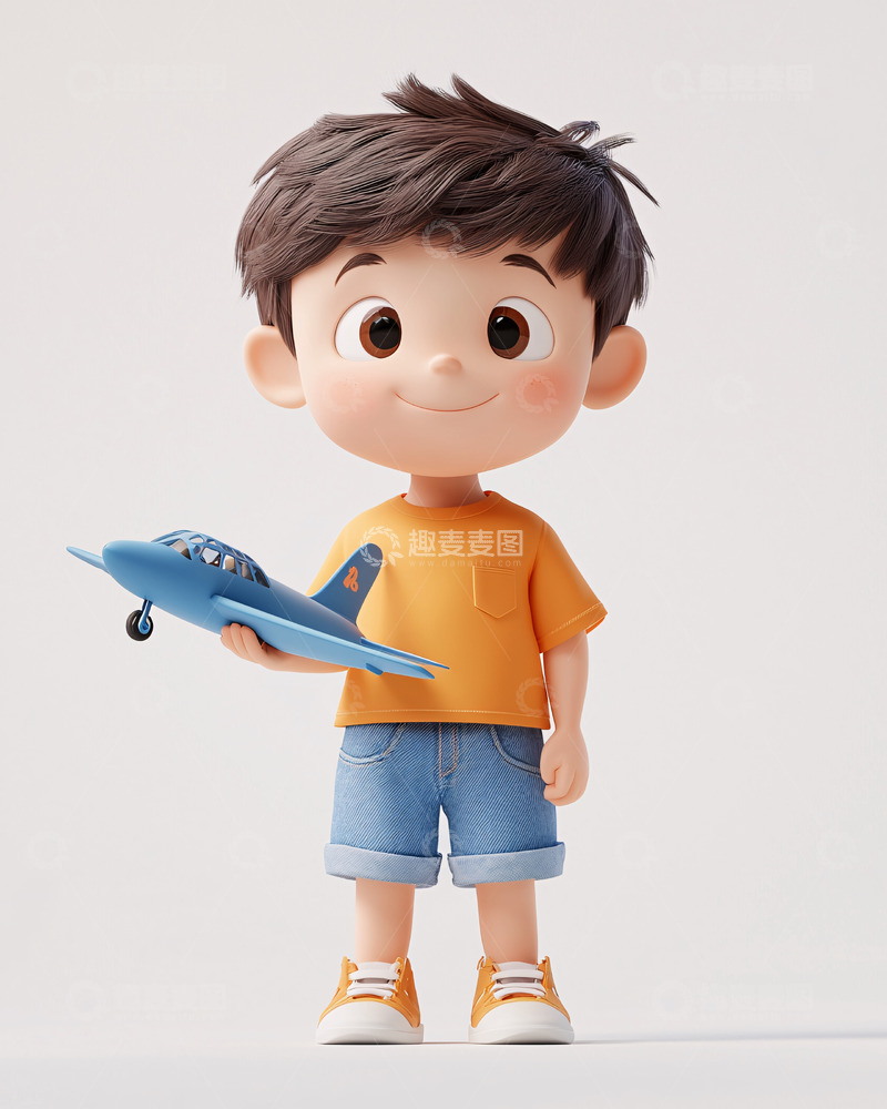 高清大图下载【趣麦麦图】可爱卡通男孩