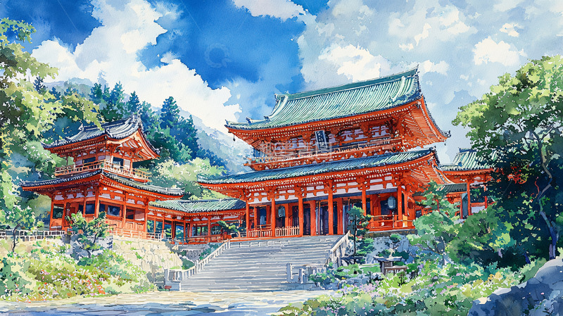 高清大图下载【趣麦麦图】日式寺庙建筑