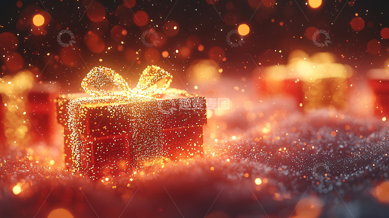 高清大图下载【趣麦麦图】闪耀的圣诞礼物