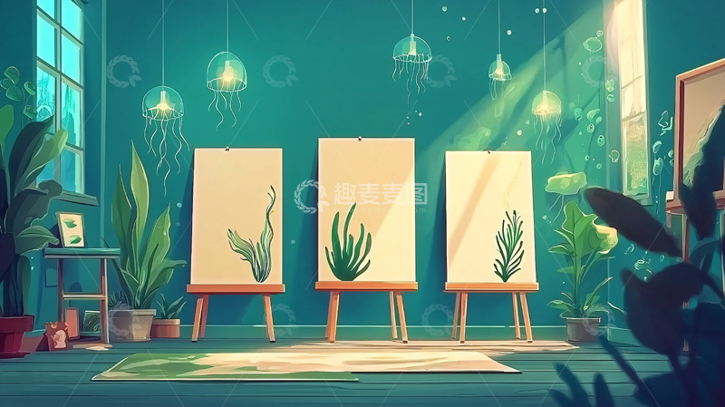 高清大图下载【趣麦麦图】海底工作室
