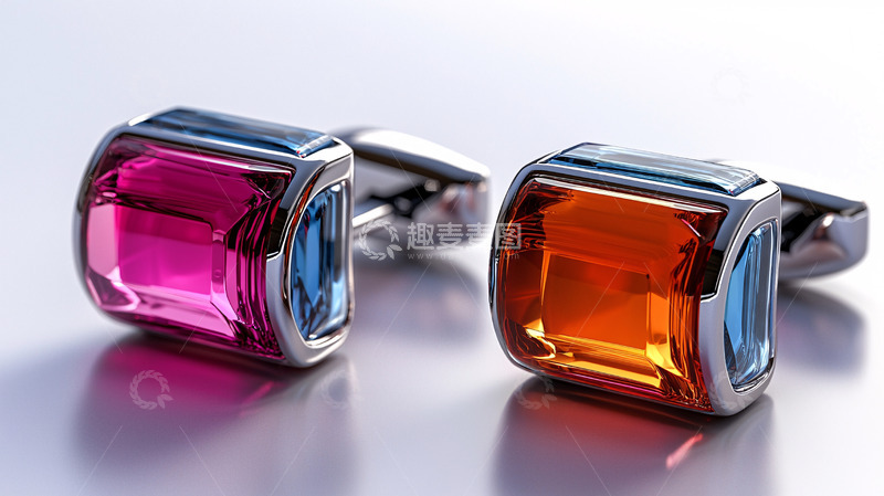 高清大图下载【趣麦麦图】奢华宝石袖口扣