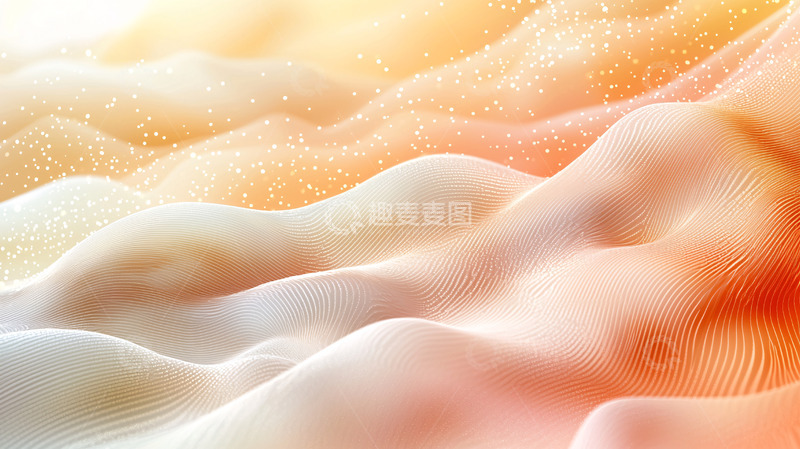 高清大图下载【趣麦麦图】温暖柔和的抽象波浪背景