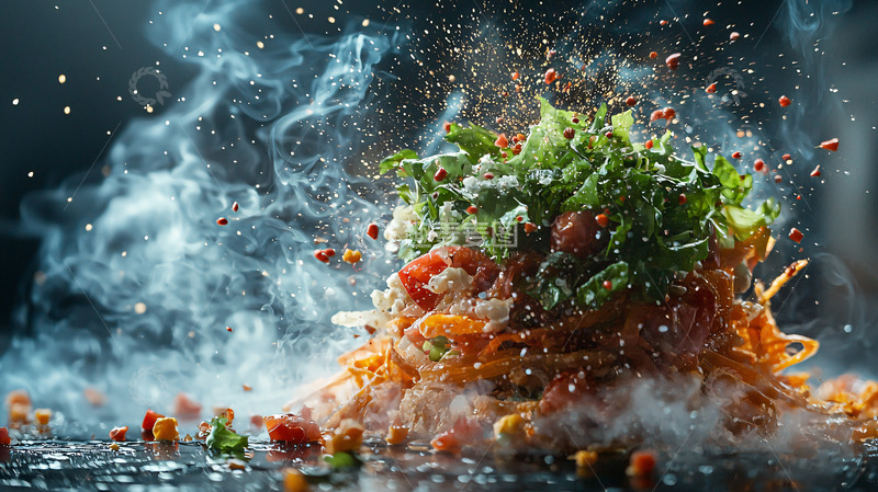 高清大图下载【趣麦麦图】沸腾的蔬菜与香料