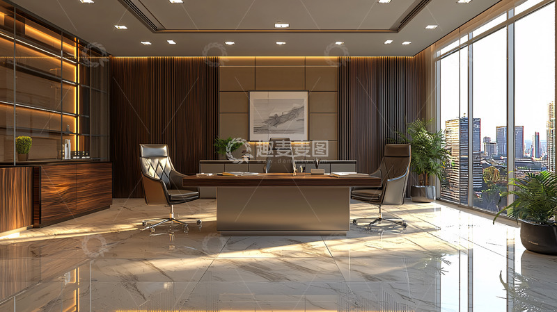 高清大图下载【趣麦麦图】现代奢华总裁办公室