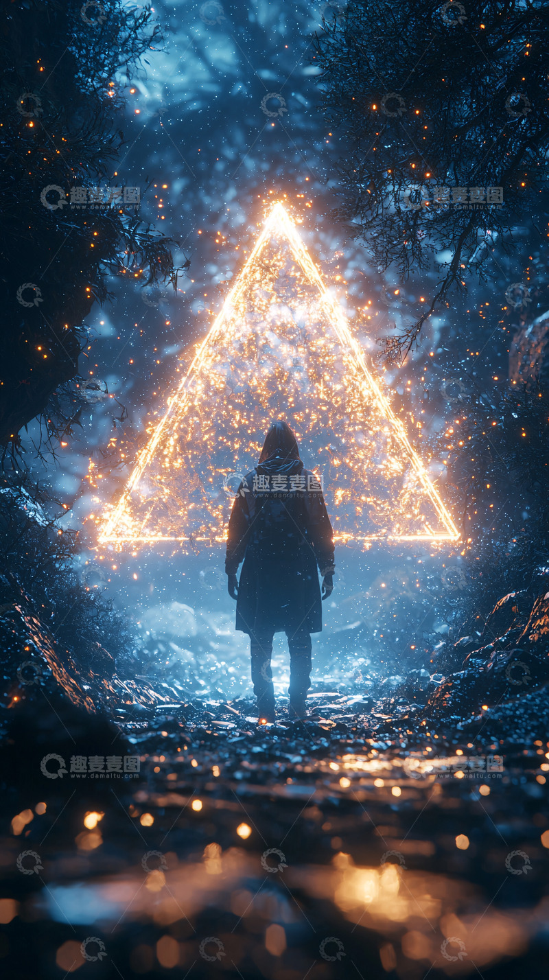 高清大图下载【趣麦麦图】神秘森林行者