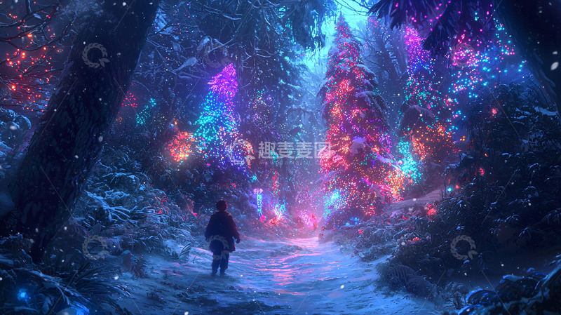 高清大图下载【趣麦麦图】梦幻冰雪森林