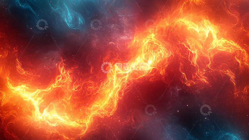 高清大图下载【趣麦麦图】火焰与冰霜的宇宙碰撞