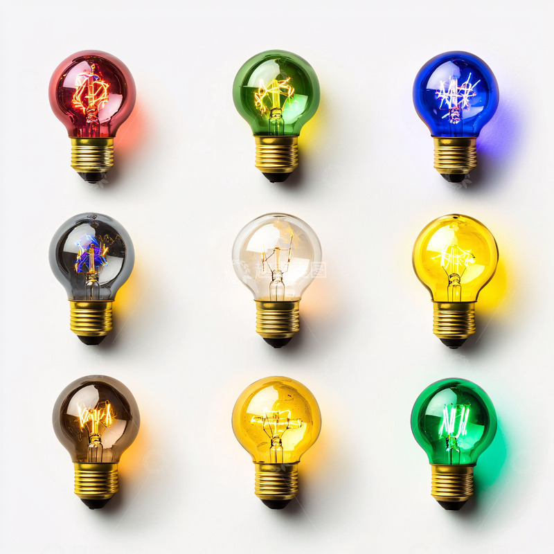 高清大图下载【趣麦麦图】彩色灯泡