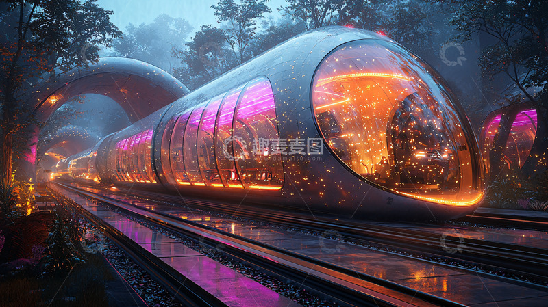 高清大图下载【趣麦麦图】未来科技感列车