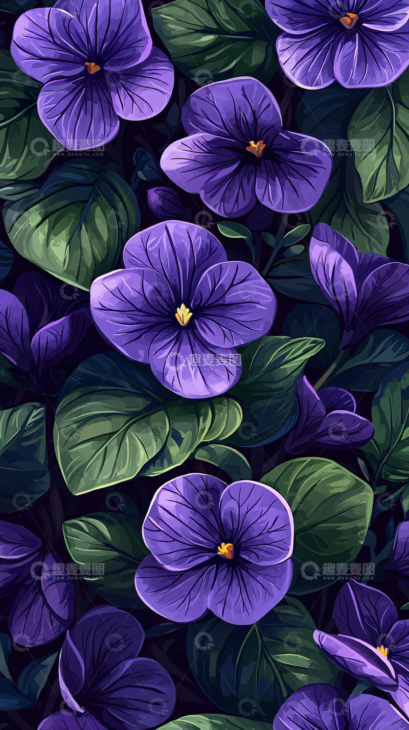 高清大图下载【趣麦麦图】紫色花朵高清壁纸