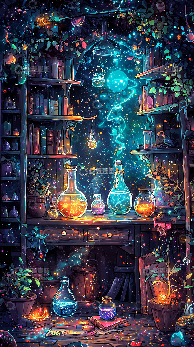 高清大图下载【趣麦麦图】魔法实验室