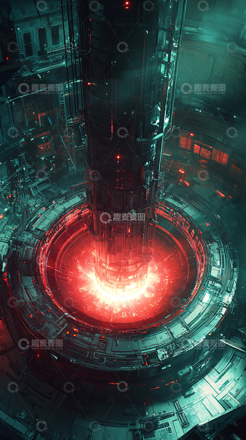 高清大图下载【趣麦麦图】科幻反应堆核心
