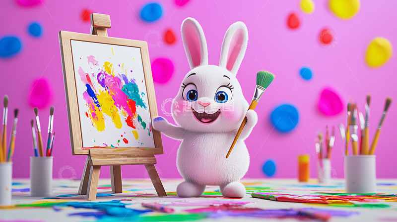 高清大图下载【趣麦麦图】可爱兔子绘画