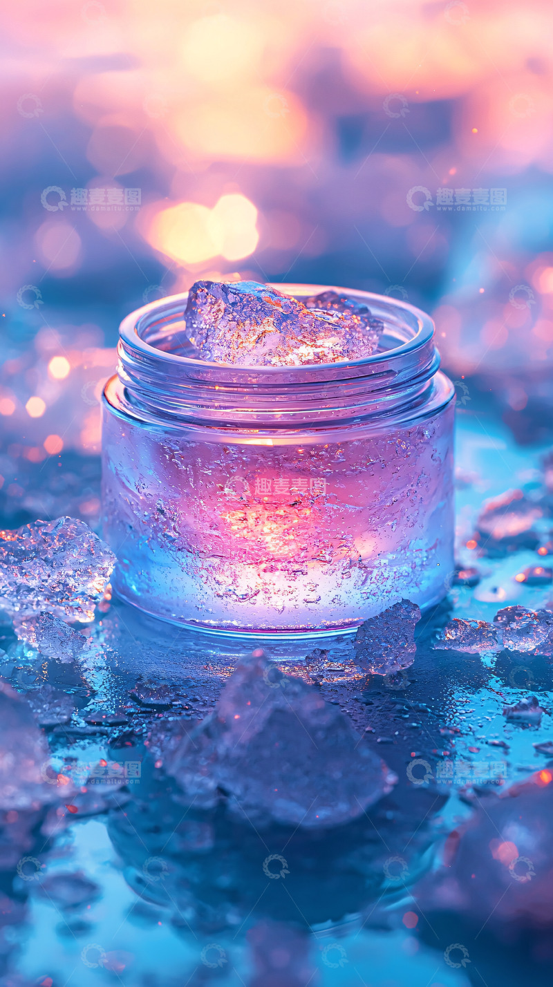 高清大图下载【趣麦麦图】冰块罐子