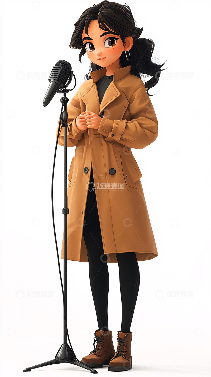 高清大图下载【趣麦麦图】卡通女孩30