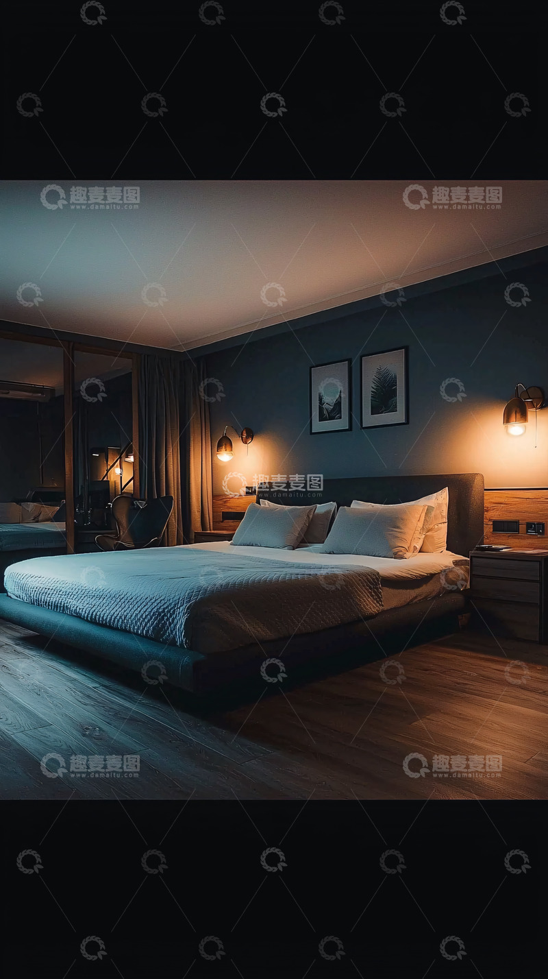 高清大图下载【趣麦麦图】现代简约卧室设计28