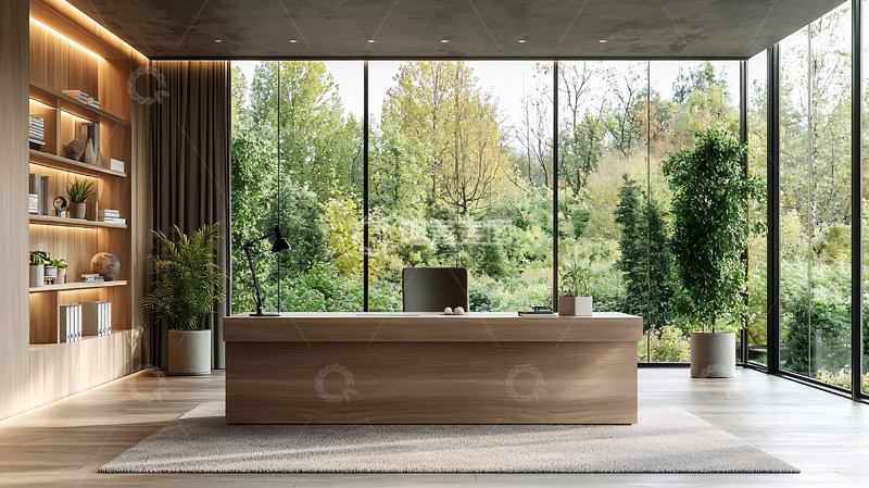 高清大图下载【趣麦麦图】自然光充足的现代办公室