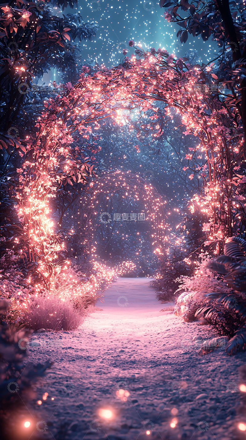 高清大图下载【趣麦麦图】梦幻森林雪景