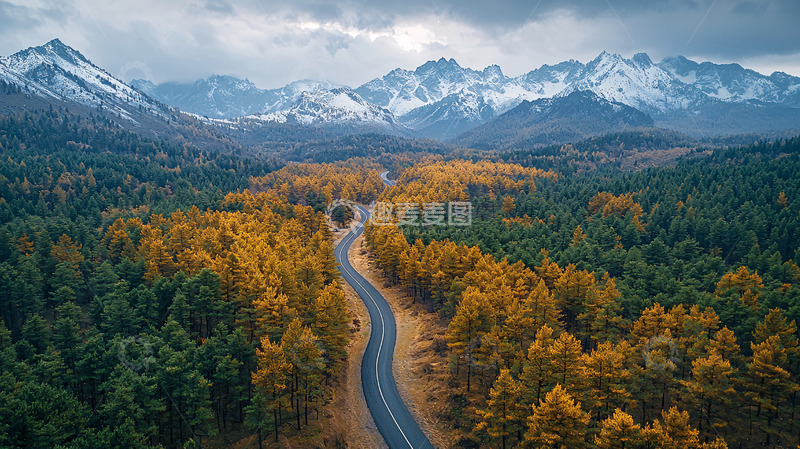 高清大图下载【趣麦麦图】秋日公路
