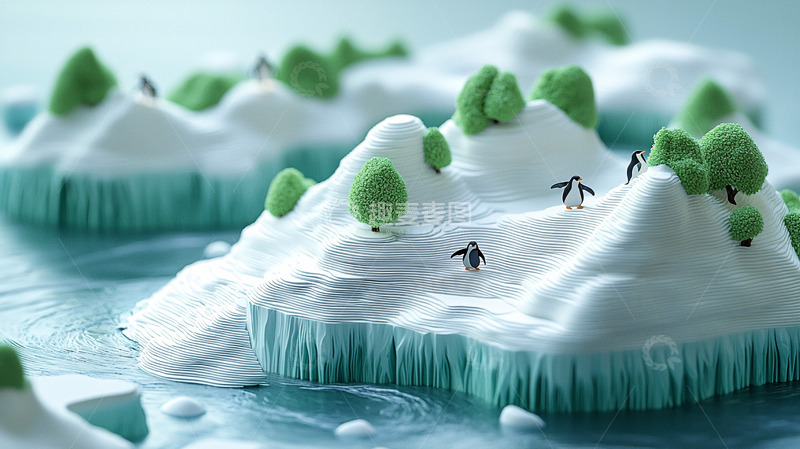 高清大图下载【趣麦麦图】冰雪世界微缩景观