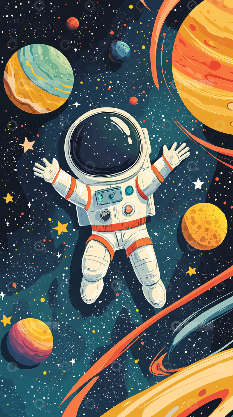 高清大图下载【趣麦麦图】太空宇航员