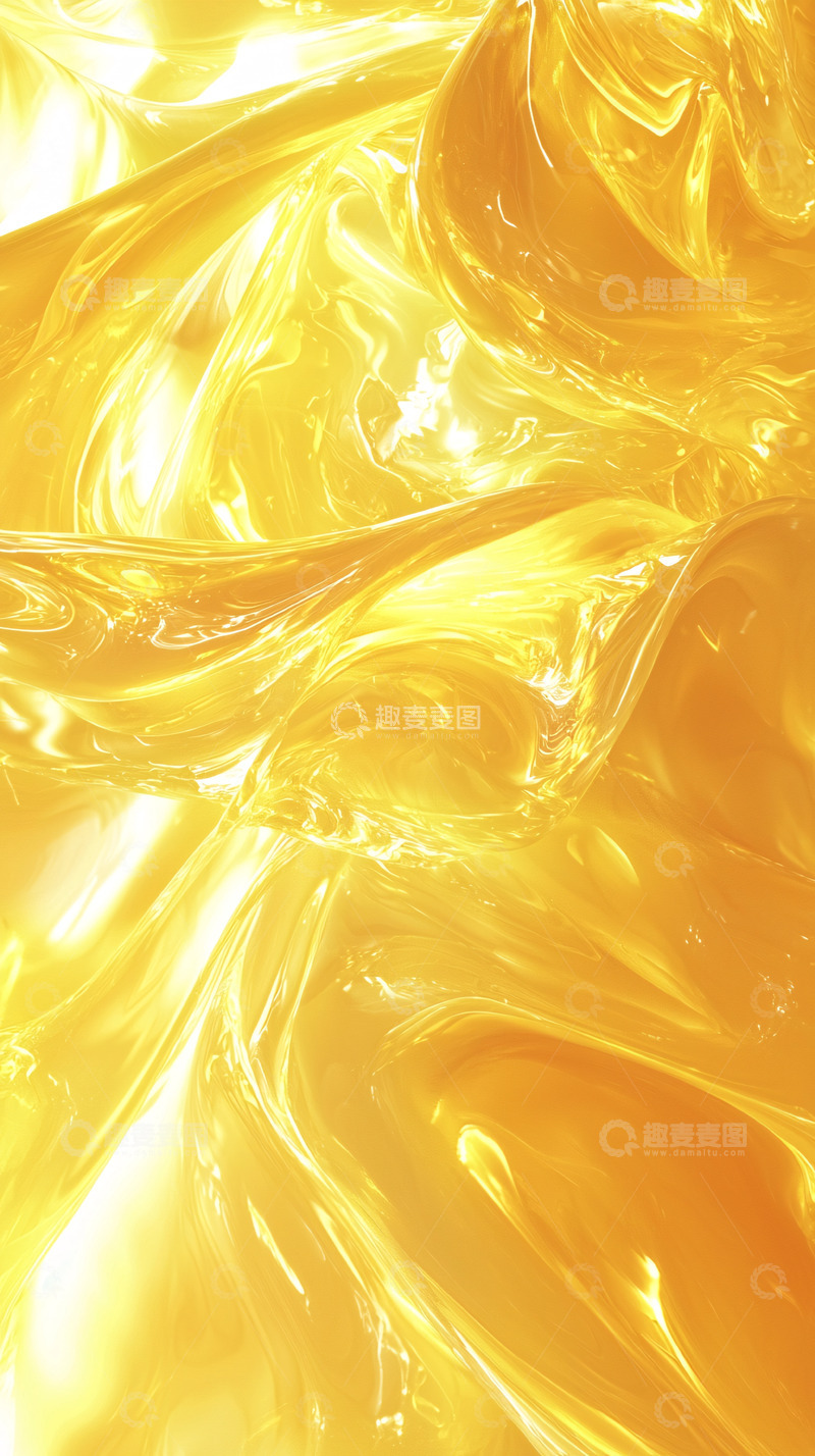 高清大图下载【趣麦麦图】流动的金色液体