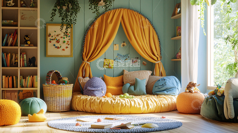 高清大图下载【趣麦麦图】童趣阅读角