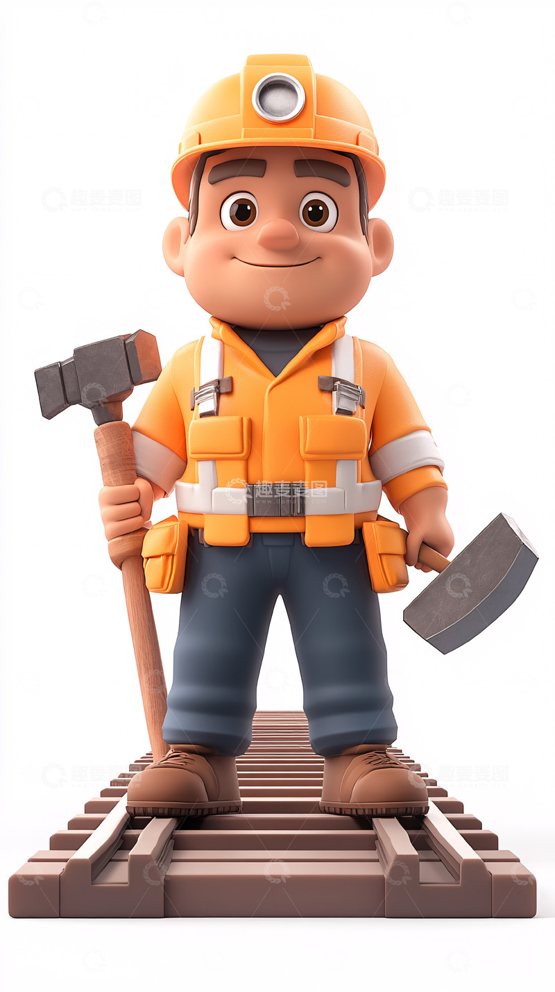 高清大图下载【趣麦麦图】卡通矿工