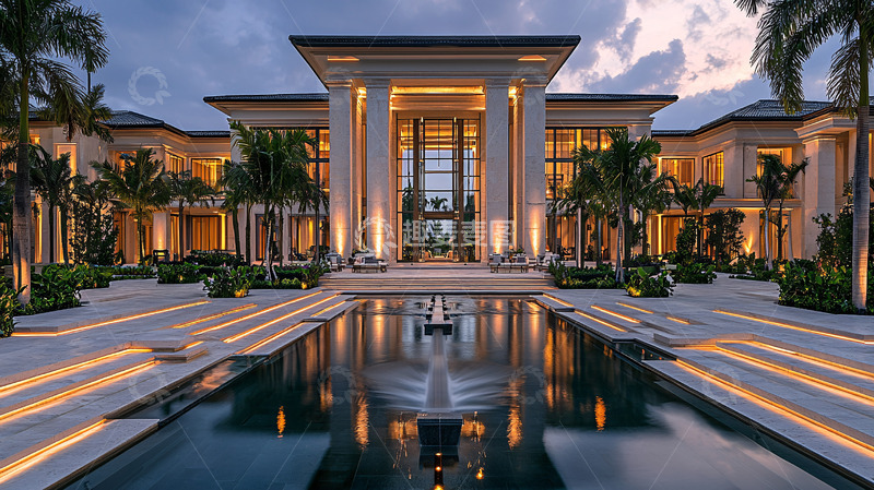 高清大图下载【趣麦麦图】豪宅夜景