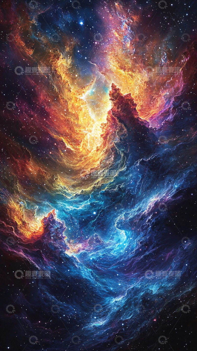 高清大图下载【趣麦麦图】绚丽多彩的宇宙星云