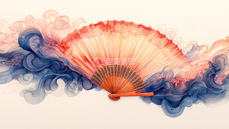 高清大图下载【趣麦麦图】水墨风扇