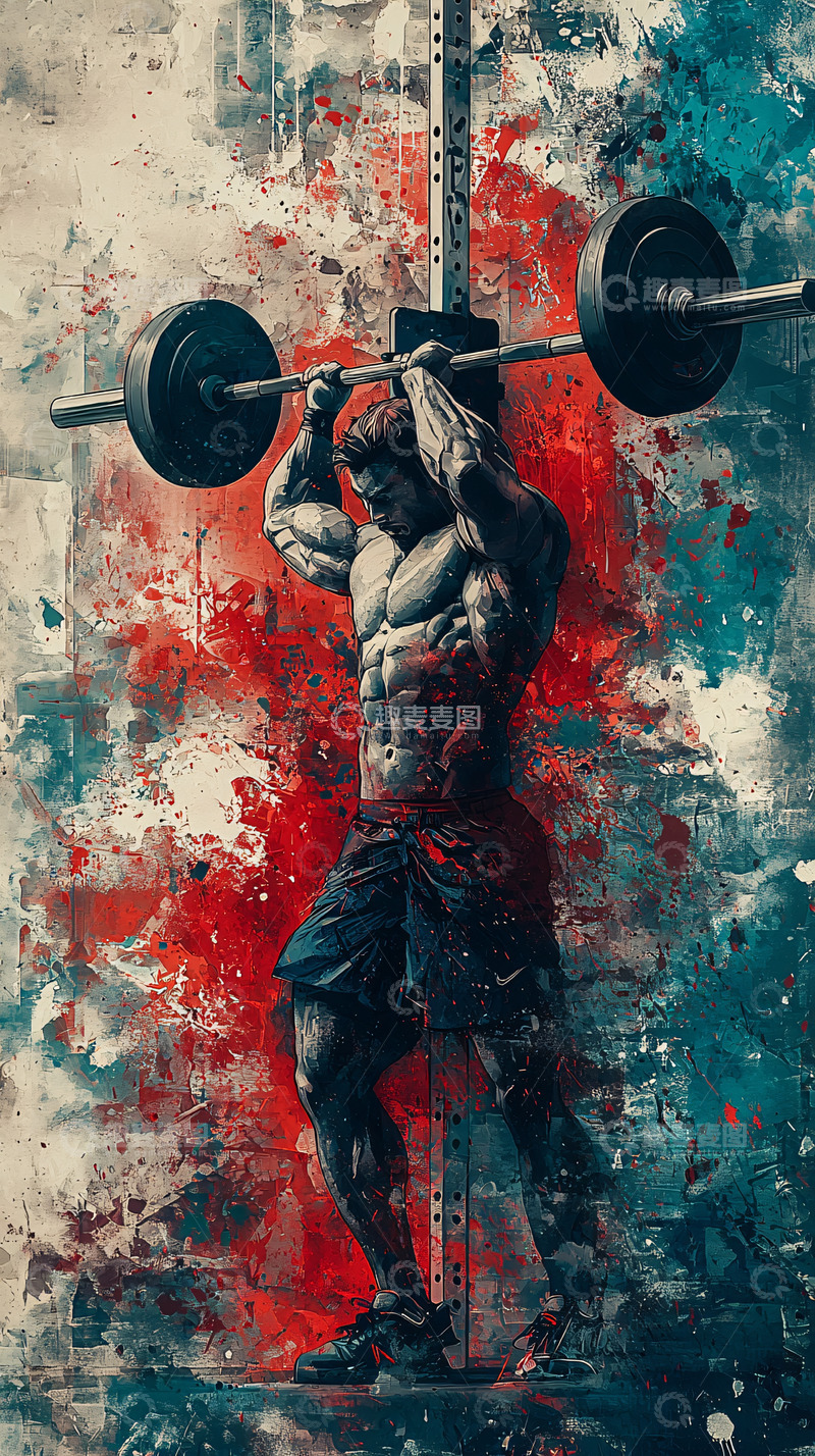 高清大图下载【趣麦麦图】力量训练