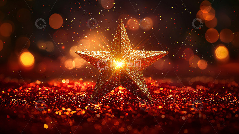 高清大图下载【趣麦麦图】闪耀金色星星