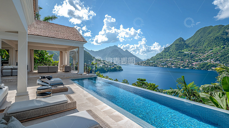 高清大图下载【趣麦麦图】山顶泳池别墅