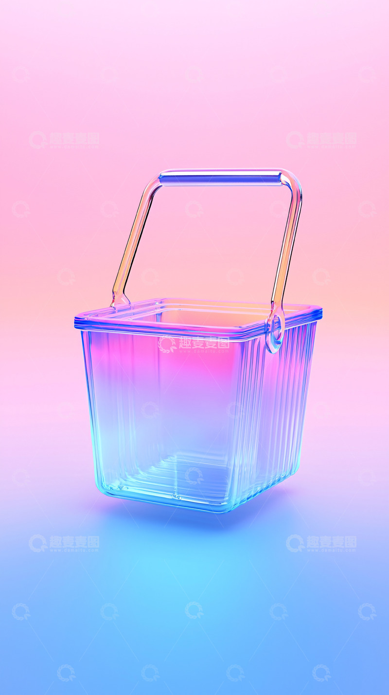 高清大图下载【趣麦麦图】透明购物篮
