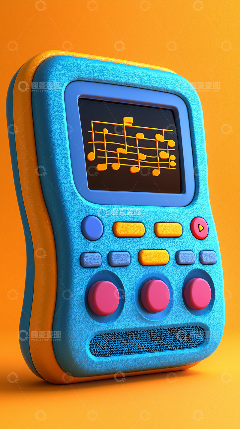 高清大图下载【趣麦麦图】卡通音乐播放器