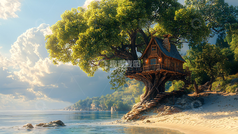 高清大图下载【趣麦麦图】树屋