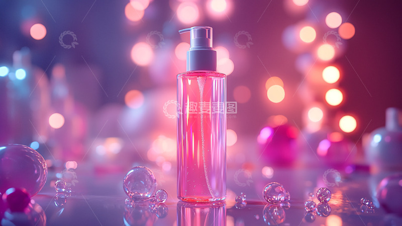 高清大图下载【趣麦麦图】粉色喷雾瓶